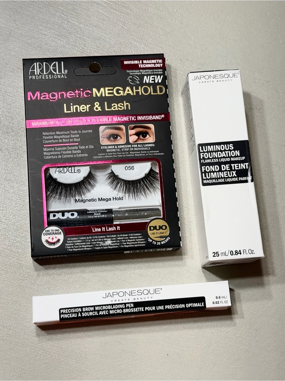 Japonesque Bundle Foundation & Brow Pen with Ardell Magnetic Lashes with Liner